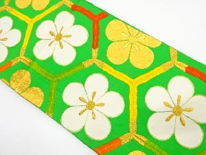 アンティーク　亀甲に梅模様織り出し袋帯（材料）